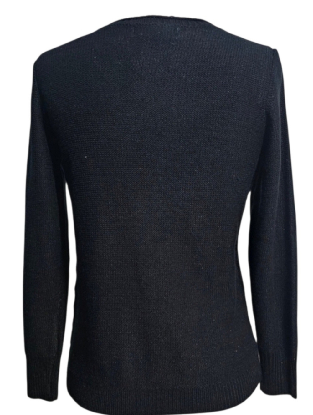 Karen Scott Petites Women's Cable-Knit Black Minimalist Sweater Size S - Picture 2 of 5
